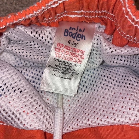 Mini Boden 4-5 swim trunks bottoms starfish blue boys beach Vacation pool lined - Picture 3 of 7
